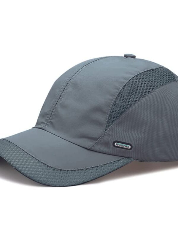 Charcoal Cap with Mesh Net Sides: Stylish and Breathable Headwear for Men and Women