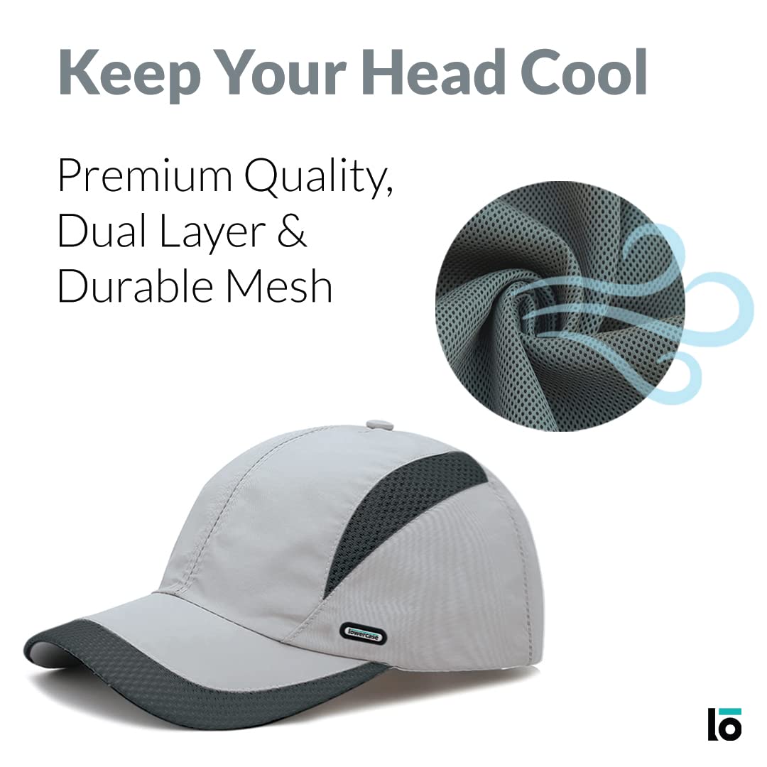Gray Cap with Mesh Net Sides: Stay Cool and Protected